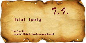 Thiel Ipoly névjegykártya